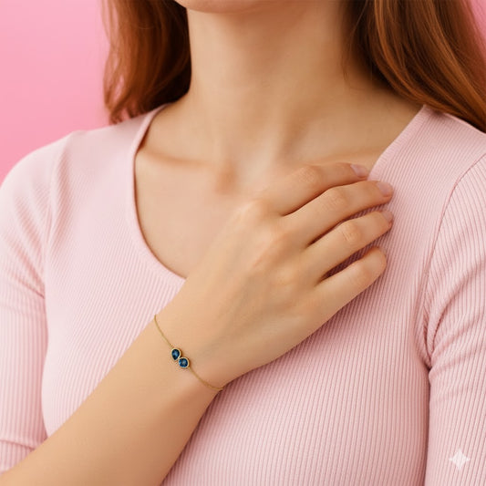 Bracelet Sofia Bleu Céleste